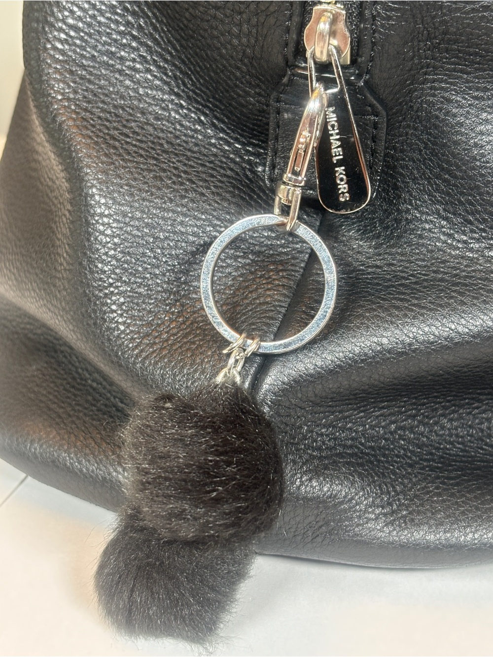 Michael Kors Black Hamiliton Weekender Leather Tote Satchel with Silver Hardware - Picture 5 of 15